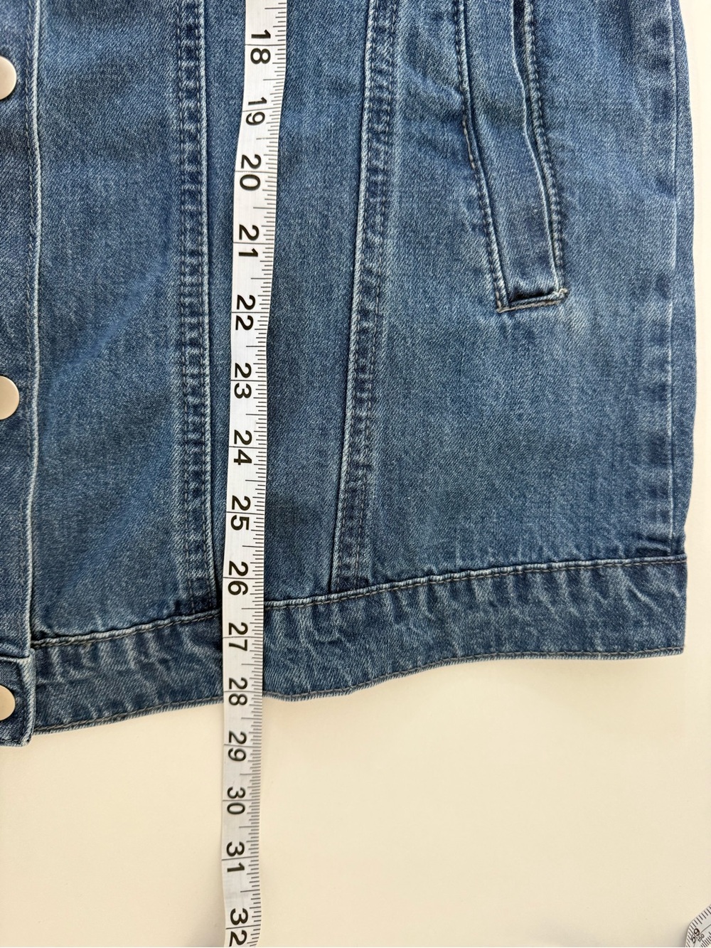 Allegra K Oversized Denim Jacket Medium Wash Button Jean NWT New Medium Women’s - Picture 7 of 10